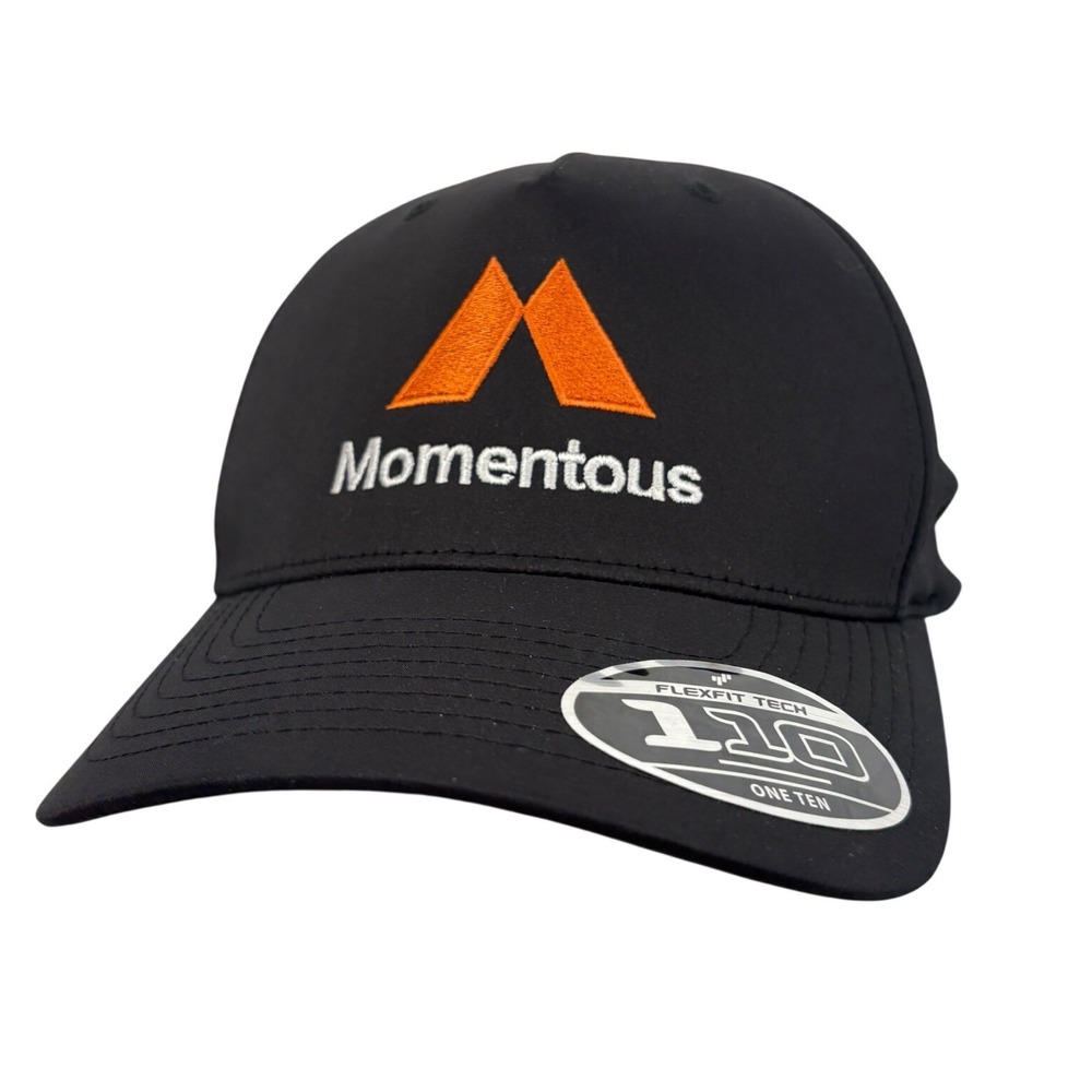 Momentous Yupoong Flexfit 110 Hybrid Performance Hat Black Perforated OSFA